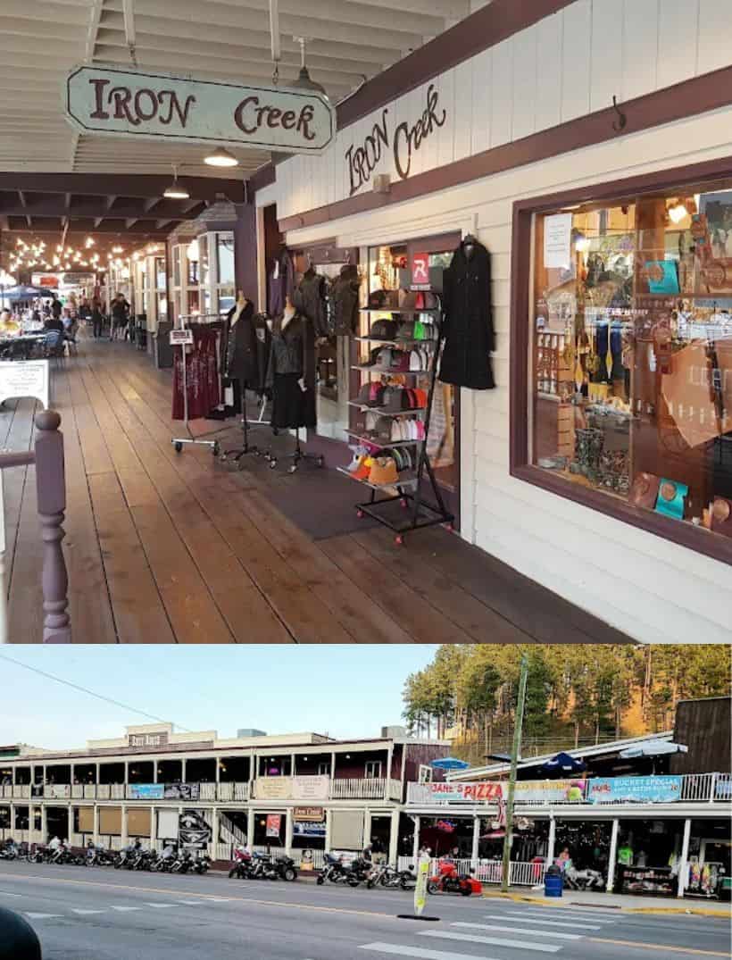 iron creek leathers resellers of hip bag showing the exterior of their store