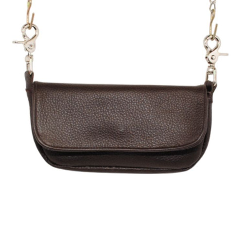 men's hip bag wallet in espresso brown leather