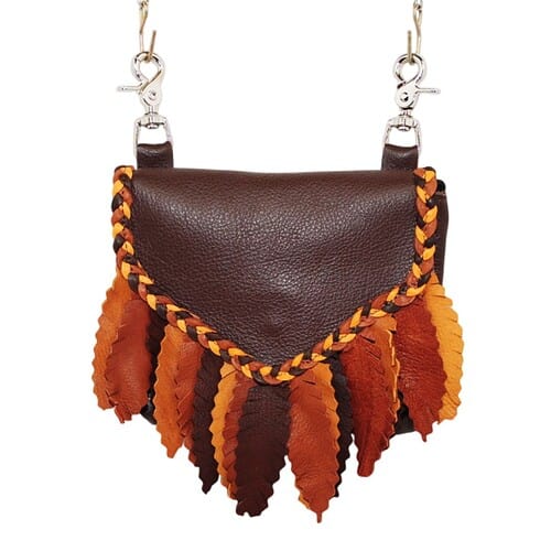 feather hip bag 14.1-01 in espresso brown cowhide