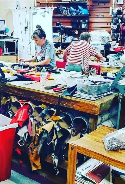 Dianna and Kathy of hip bag co in their shop